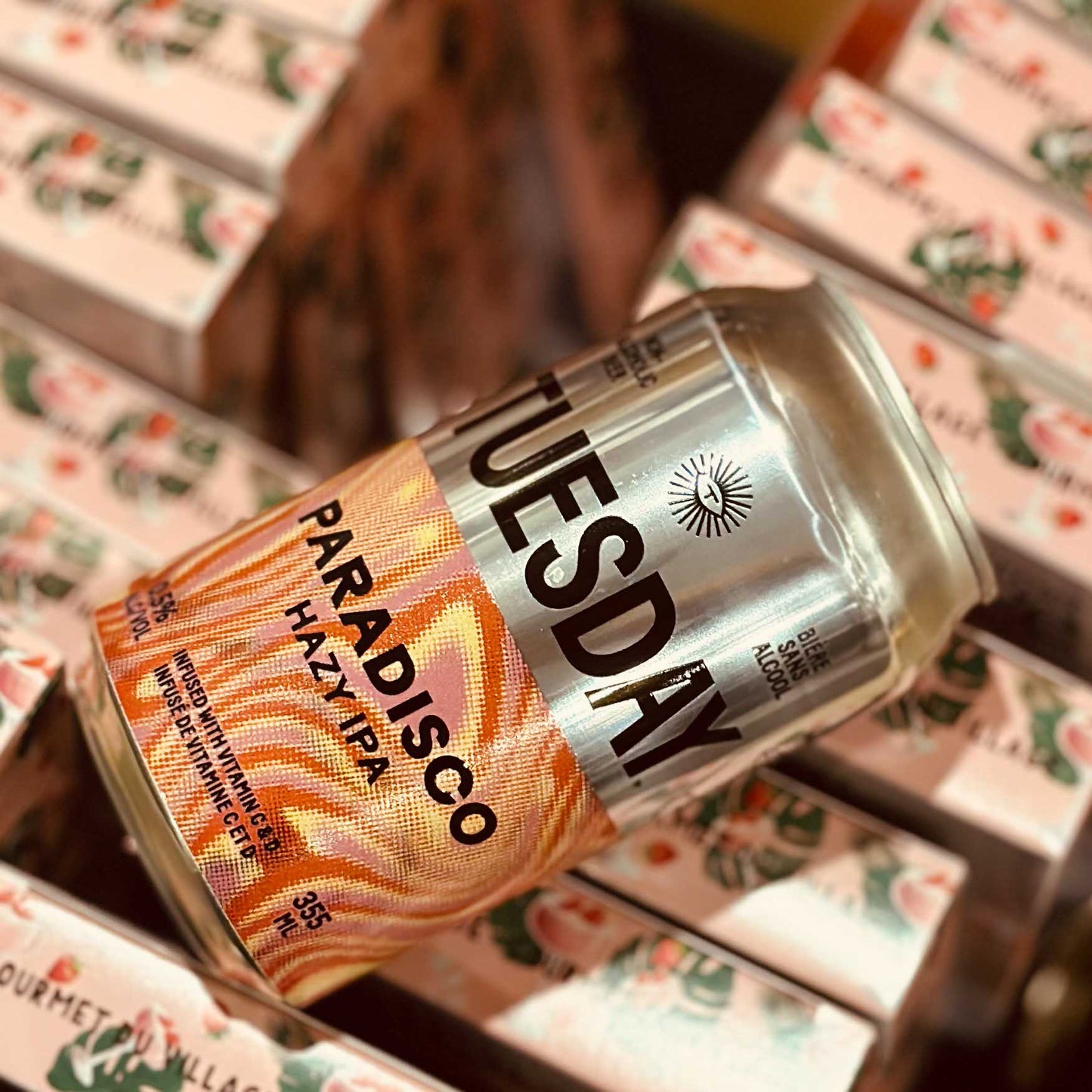 TUESDAY PARADISCO HAZY IPA BEER NON-ALCOHOLIC