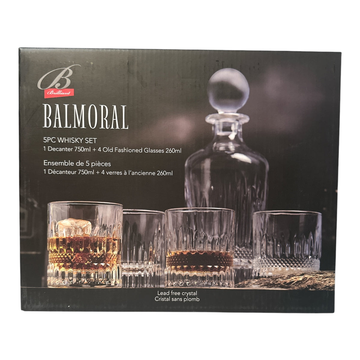 BRILLIANT ASHFORD 5PC WHISKY SET
