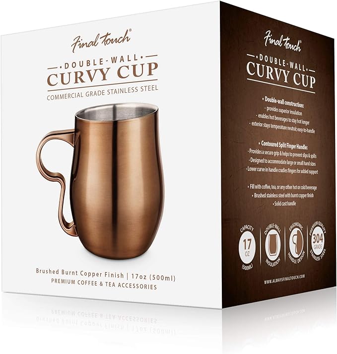 FINAL TOUCH CURVY CUP BURNT COPPER