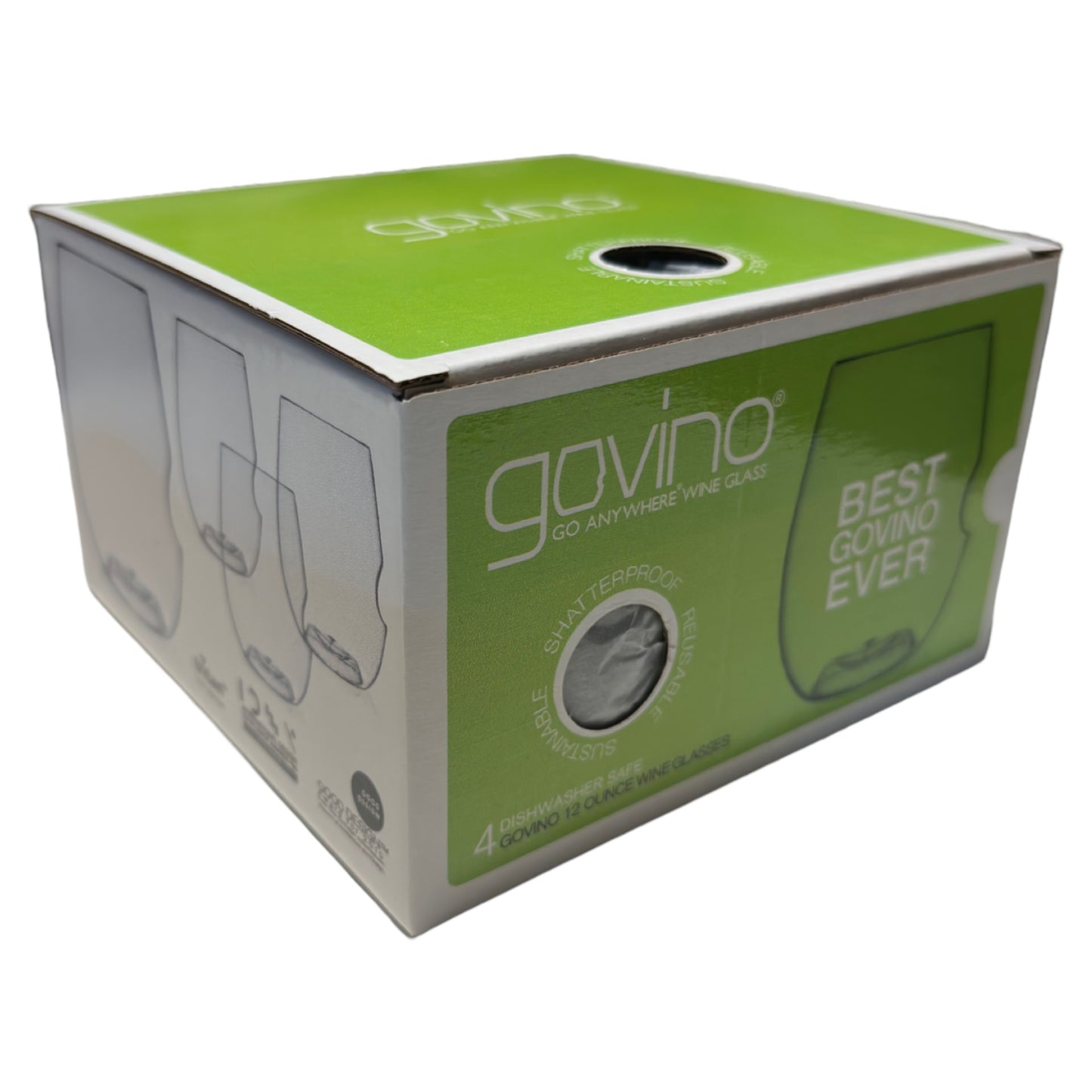 GOVINO DISHWASHER SAFE WINE 12oz 4PK