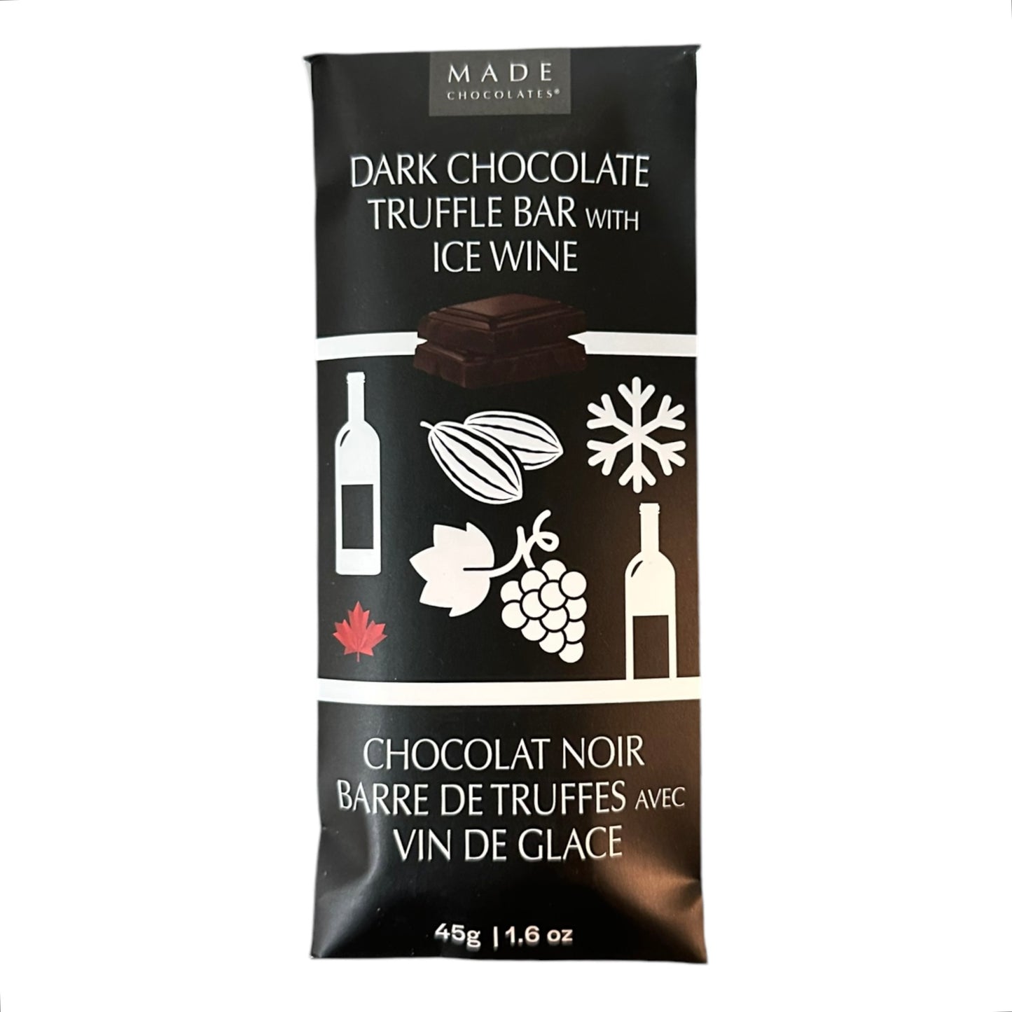 MADE DARK CHOCOLATE TRUFFLE BAR W/ ICE WINE