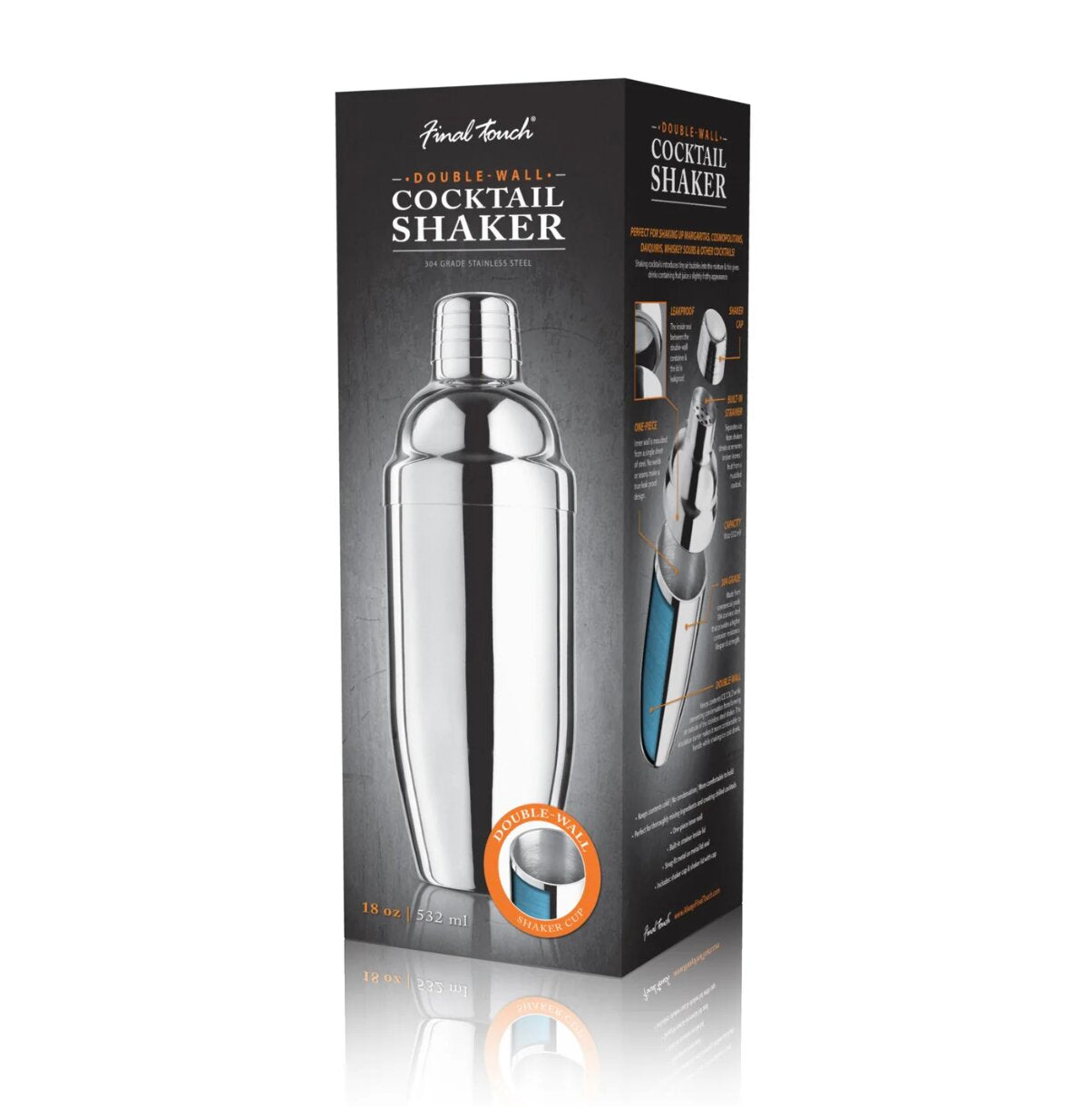 FINAL TOUCH DOUBLE-WALL COCKTAIL SHAKER