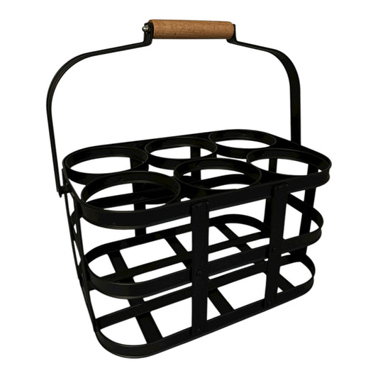 6 BOTTLE METAL WINE CARRIER