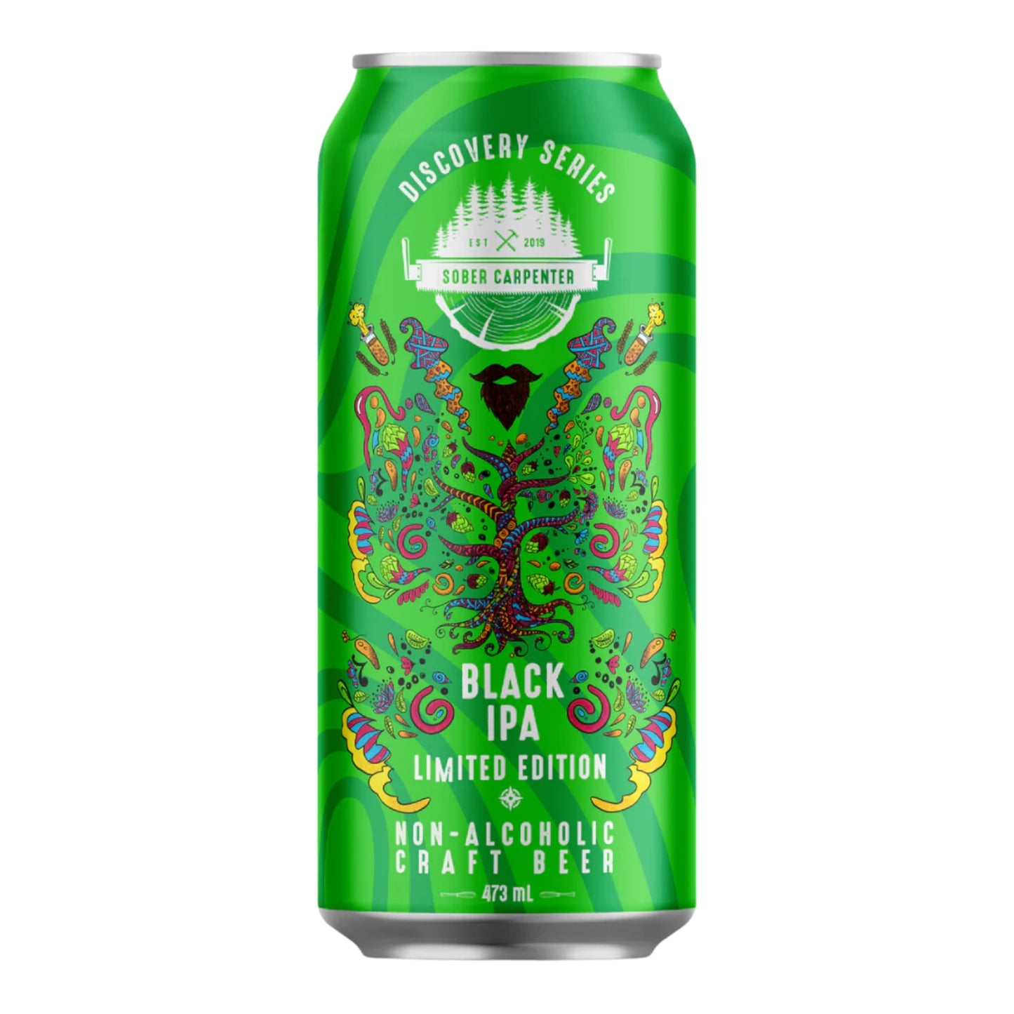 SOBER CARPENTER BLACK IPA BEER NON-ALCOHOLIC