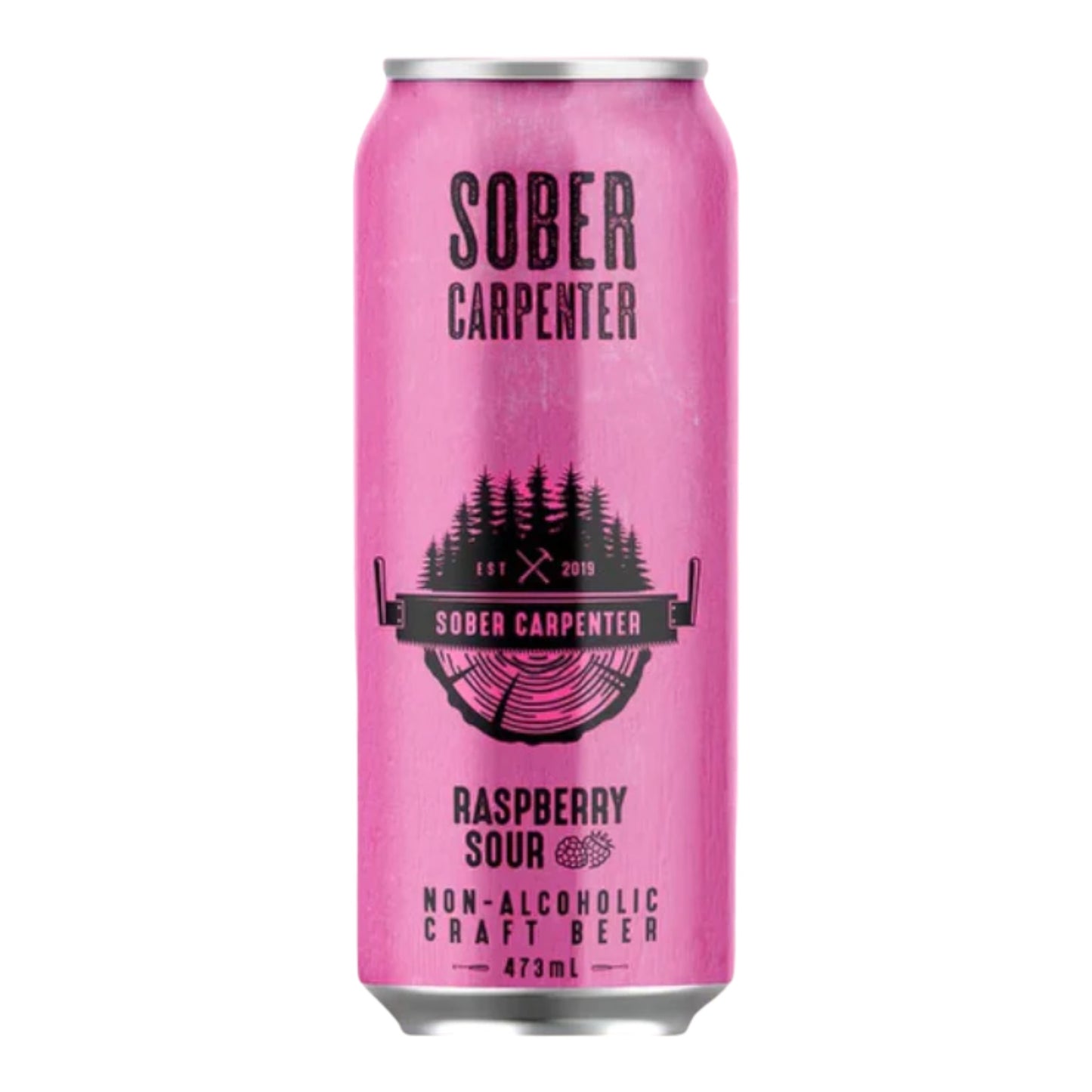 SOBER CARPENTER RASPBERRY SOUR BEER NON-ALCOHOLIC