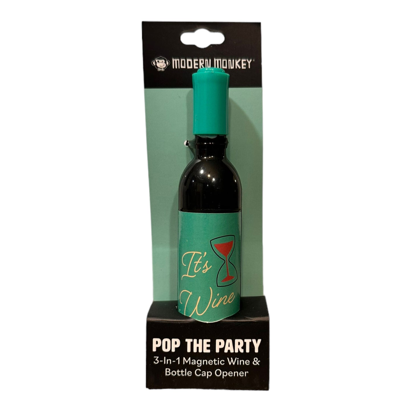 POP THE PARTY 3-in-1 MAGNETIC WINE & BOTTLE CAP OPENER