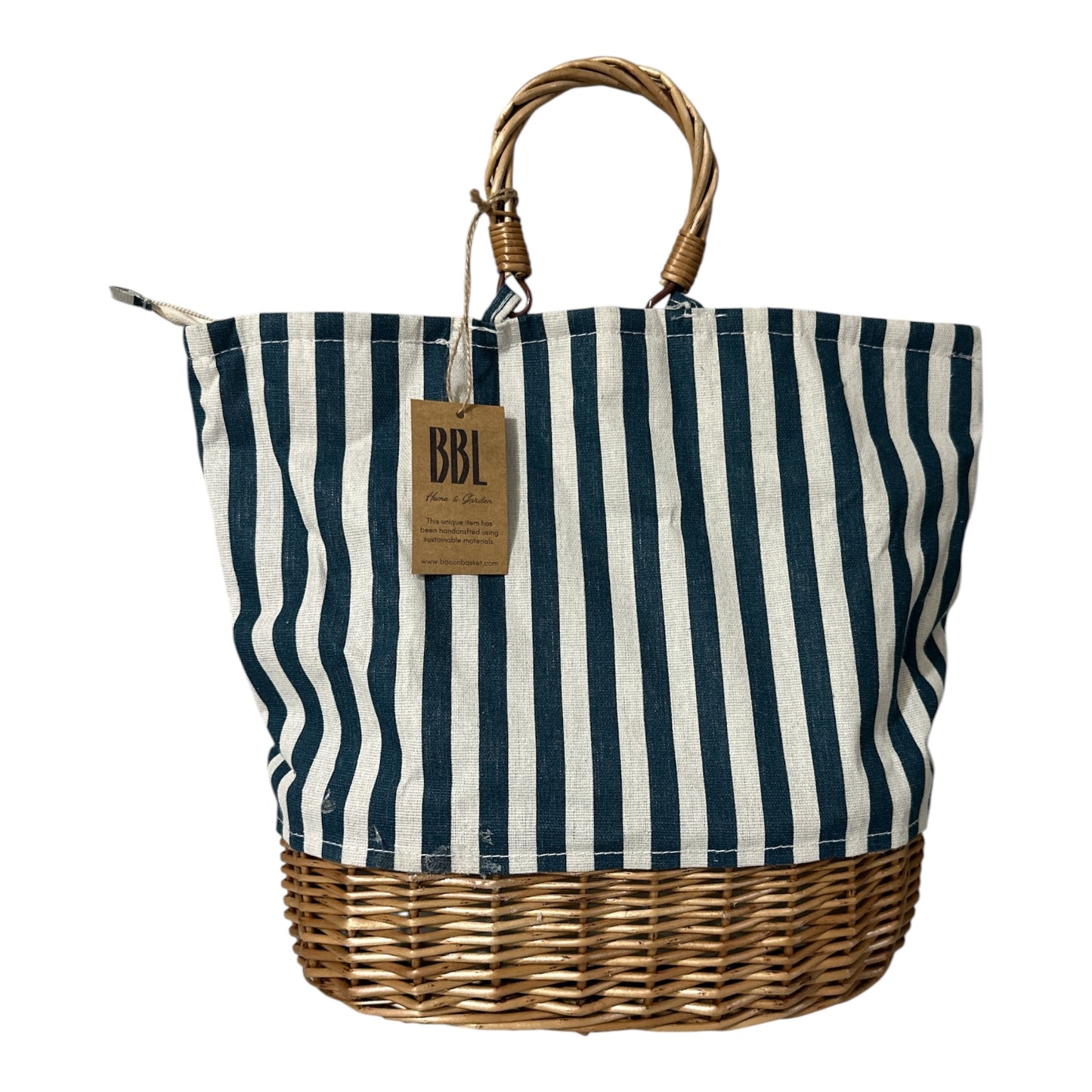WILLOW INSULATED TOTE W/ BLUE STRIPES