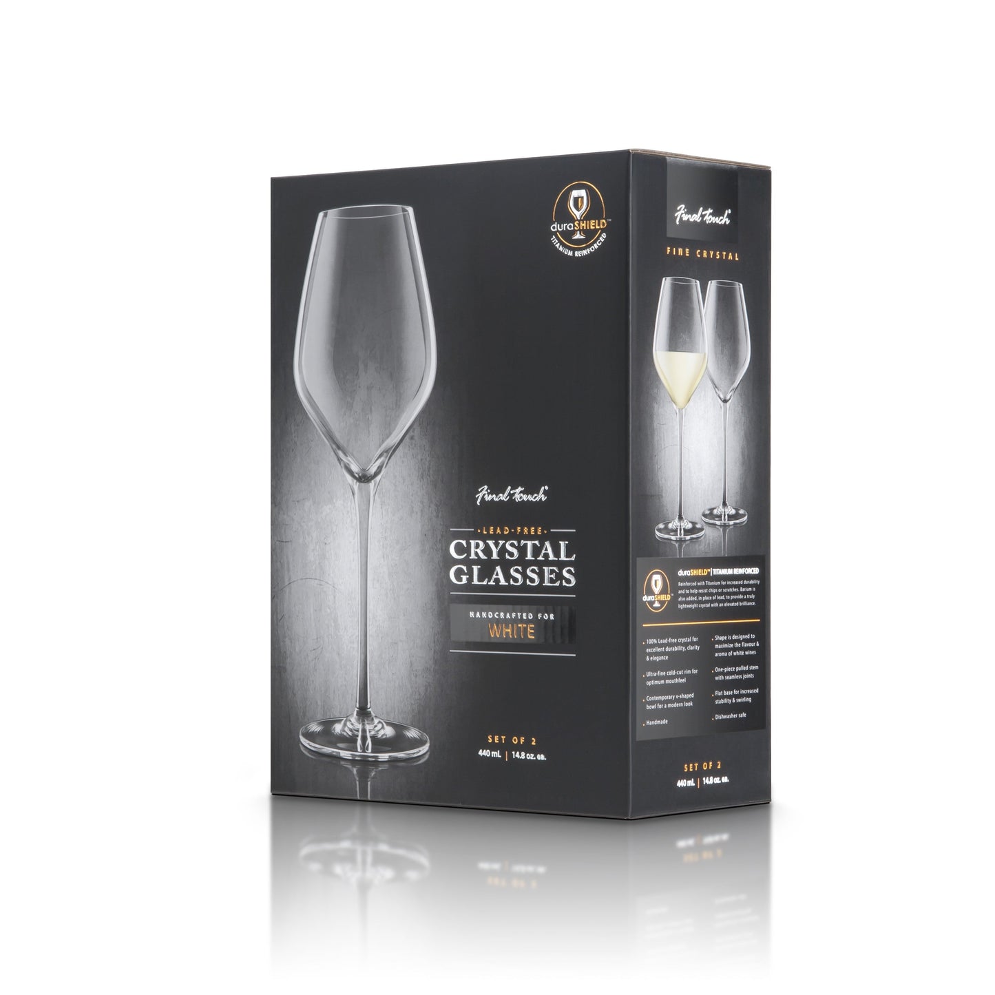 FINAL TOUCH CRYSTAL WHITE WINE GLASSES