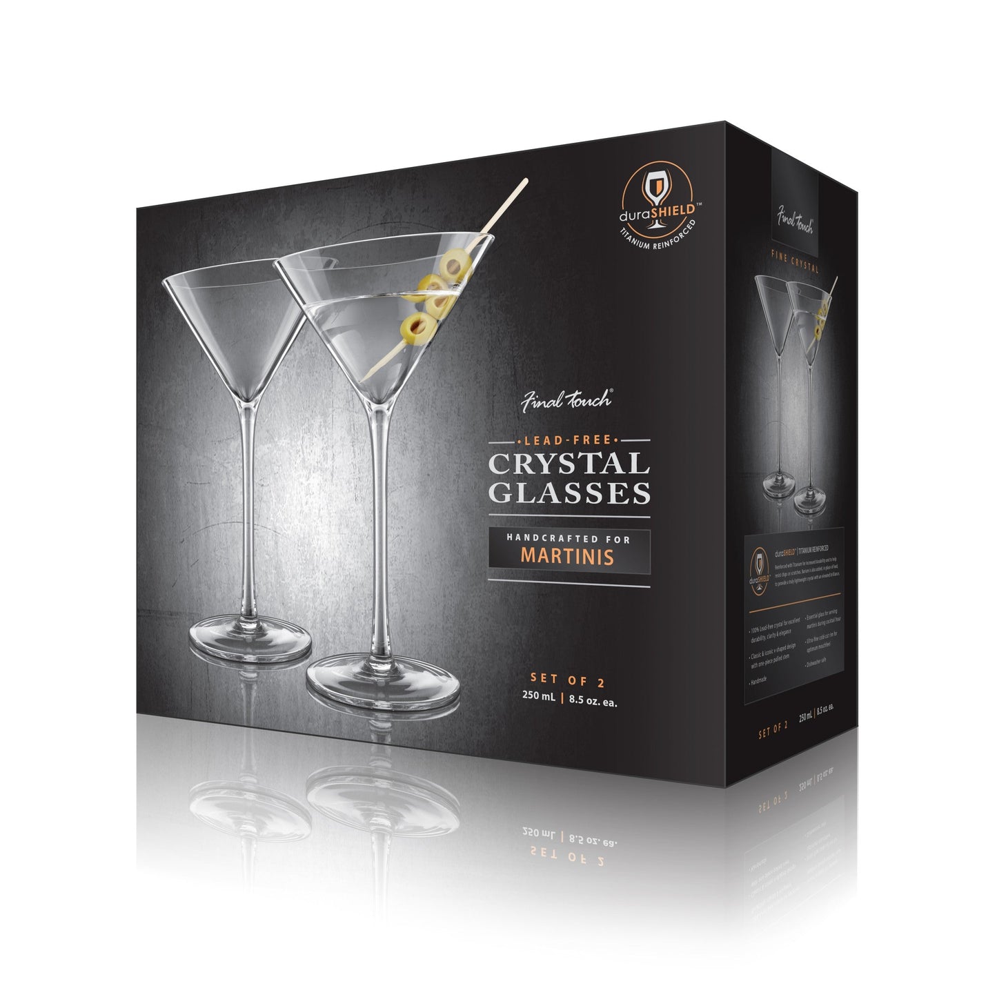 FINAL TOUCH CRYSTAL MARTINI GLASSES
