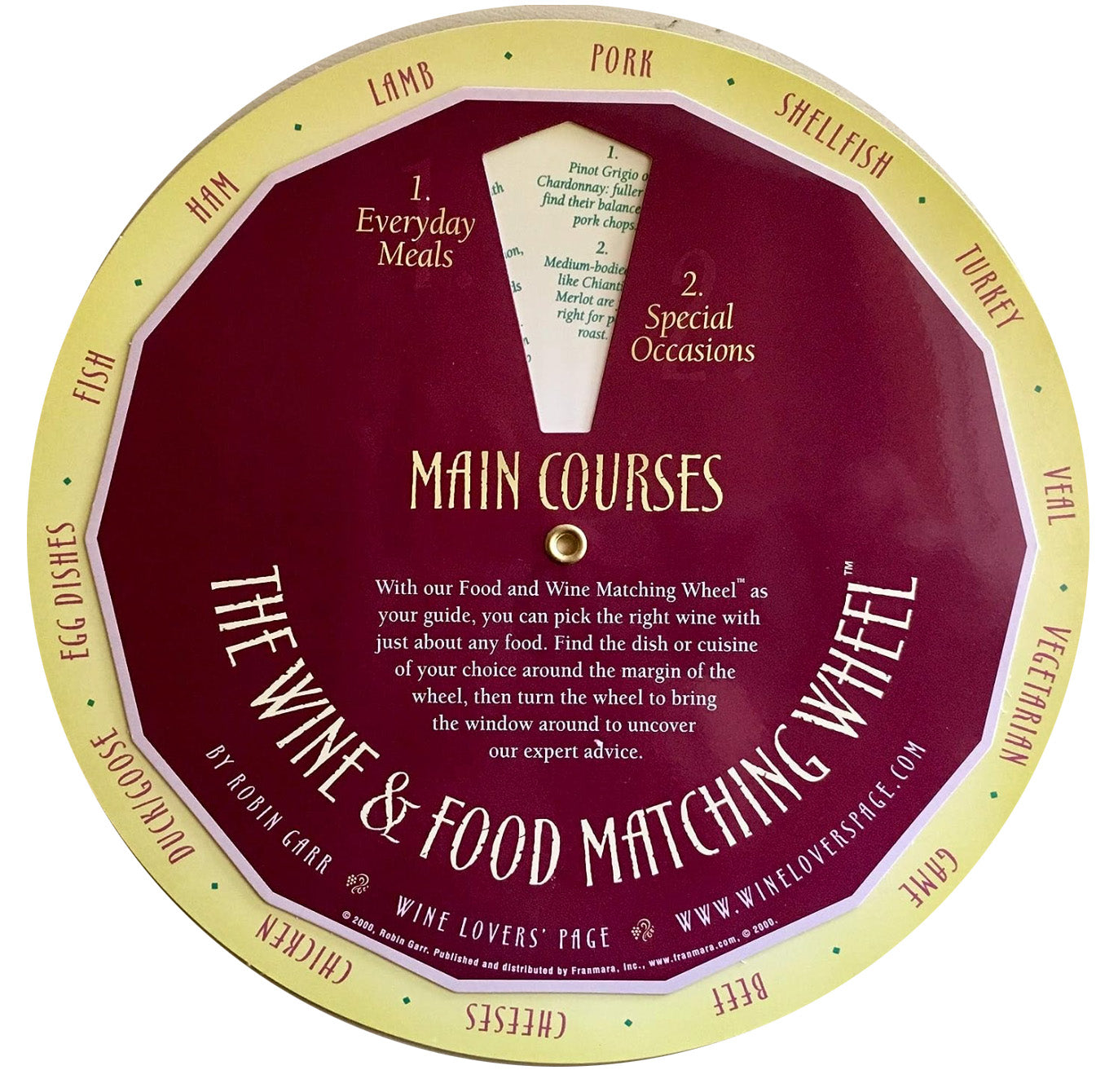 WINE and FOOD MATCHING WHEEL