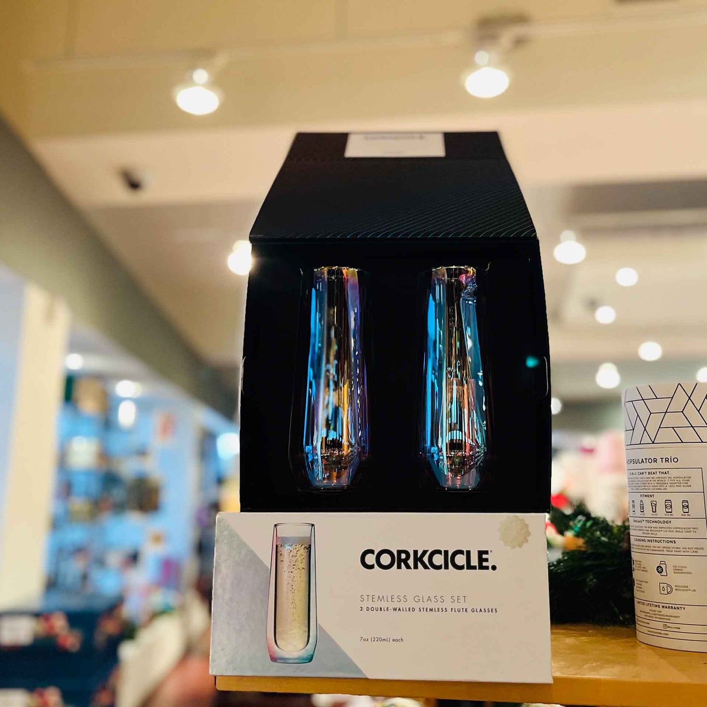 CORKCICLE. STEMLESS FLUTE SET