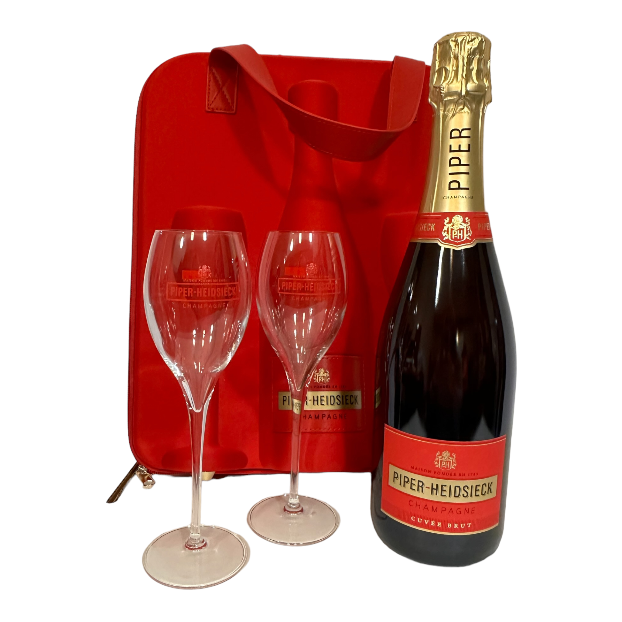 Piper Heidsieck Brut NV 2 Flutes Travel Gift Pack