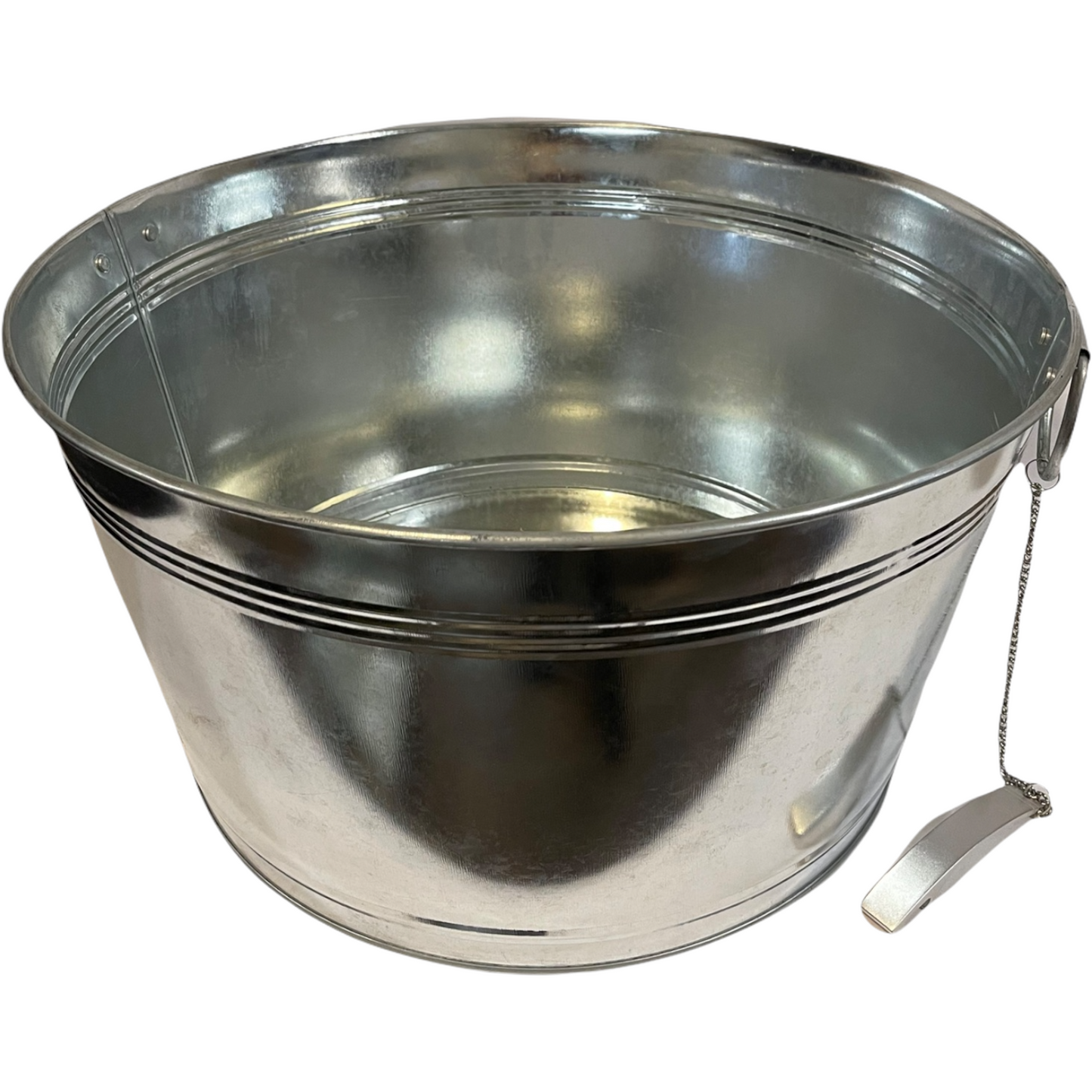 BASE - LARGE GALVANIZED TUB W/ BOTTLE OPENER