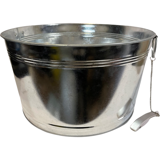 BASE - LARGE GALVANIZED TUB W/ BOTTLE OPENER