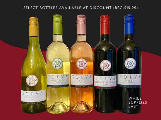 Select TOLVA wines available for discount in-store only