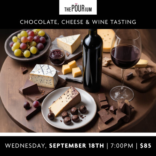 Chocolate, Cheese & Wine: Sept 18, 2024 | 7pm