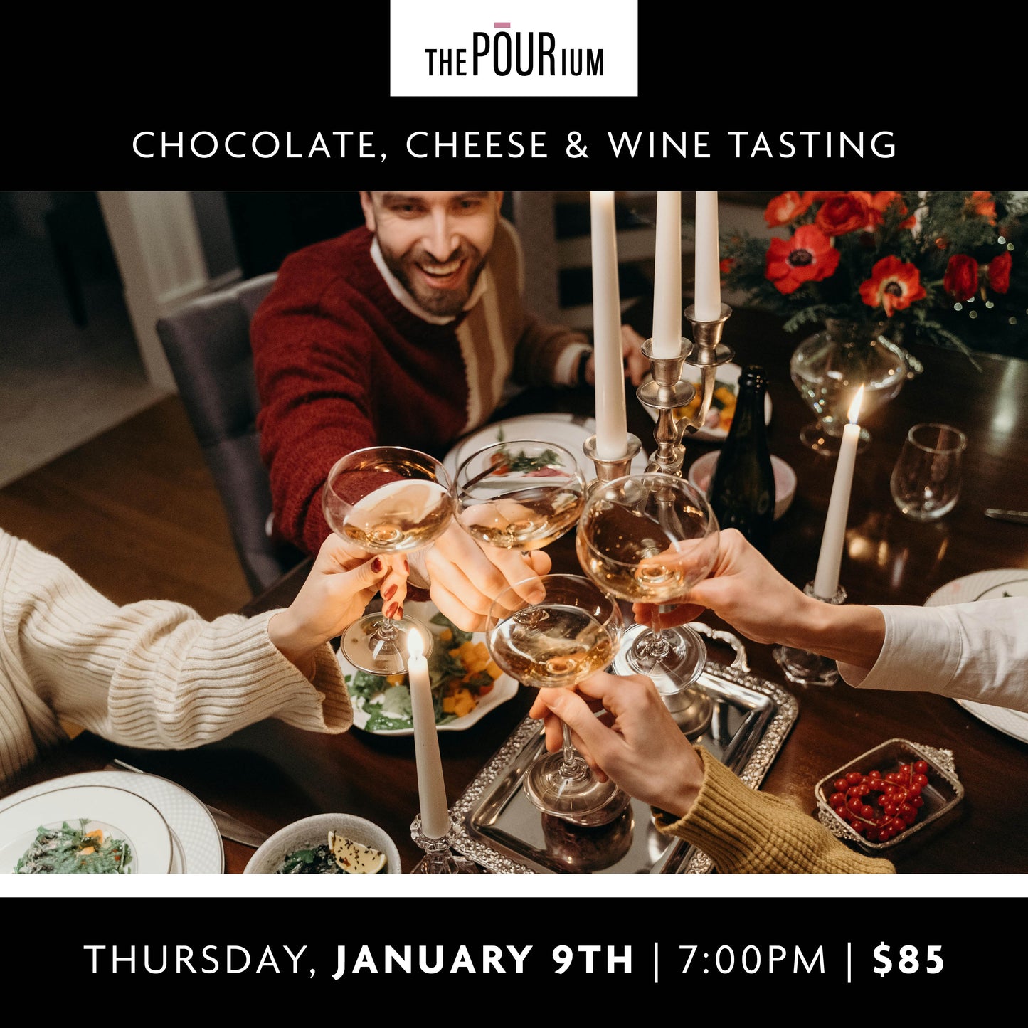 Ring in the New Year w/ Chocolate, Cheese & Wine: Jan 9, 2025 | 7pm