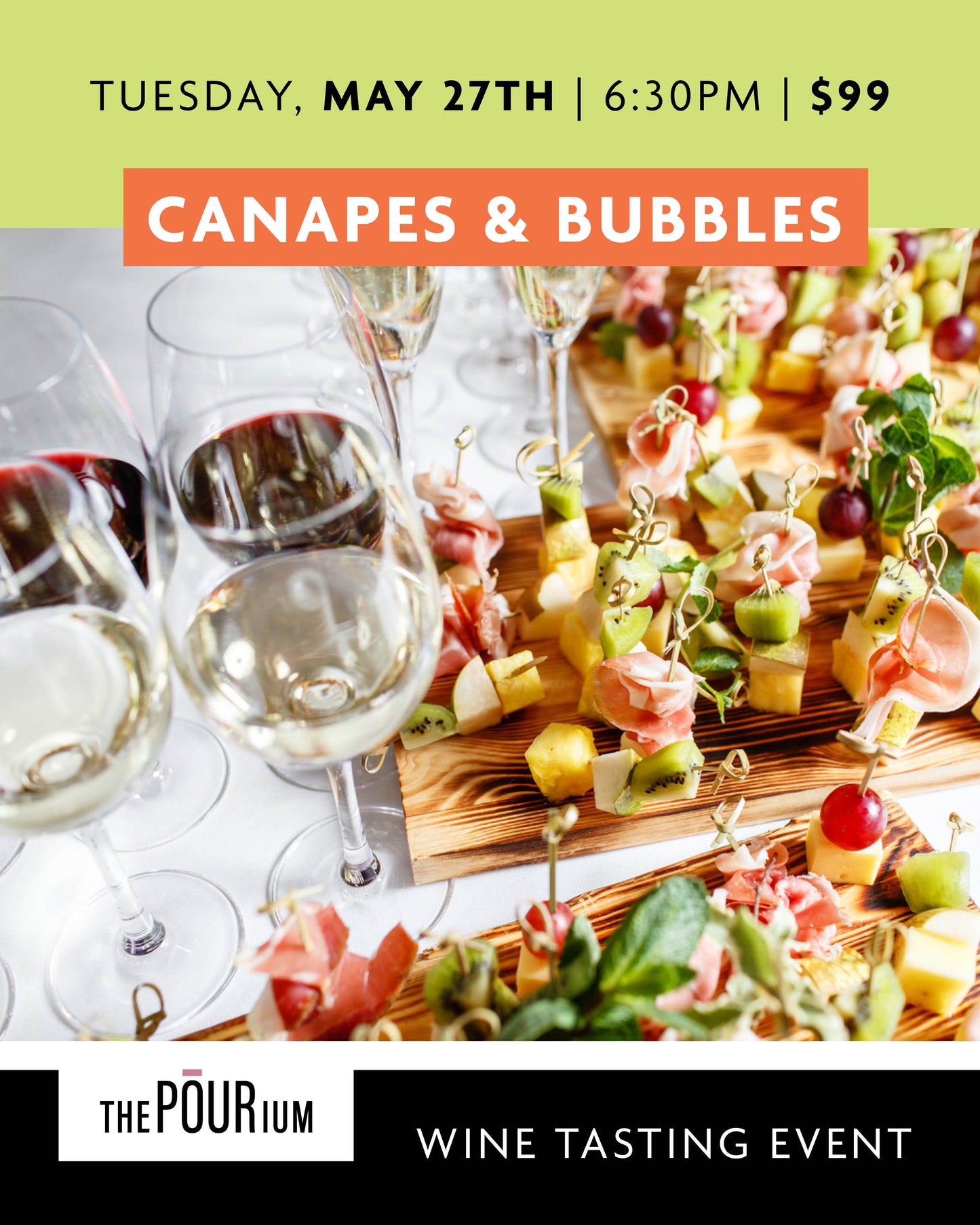 Canapes & Bubbles: May 27, 2025 | 6:30pm