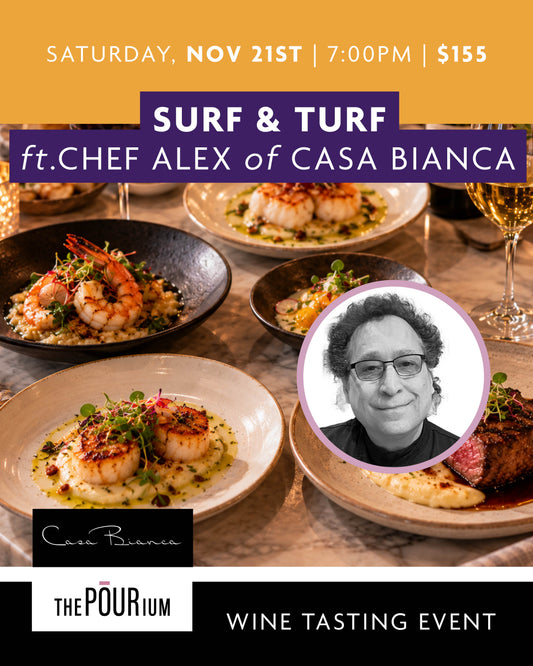 Surf, Turf & Sips ft Chef Alex from Casa Bianca - Nov 21, 2026 | 7:00 pm