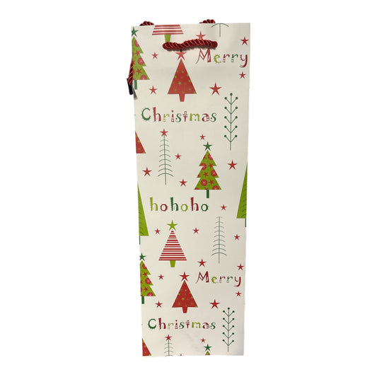ASRTD XMAS SINGLE BOTTLE GIFT BAG