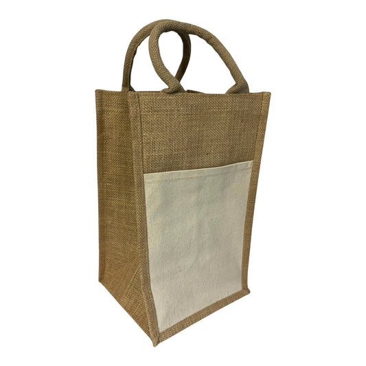 4 BOTTLE JUTE CARRYING BAG