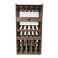 3 LEVEL WOOD WINE RACK W/ DRAWER