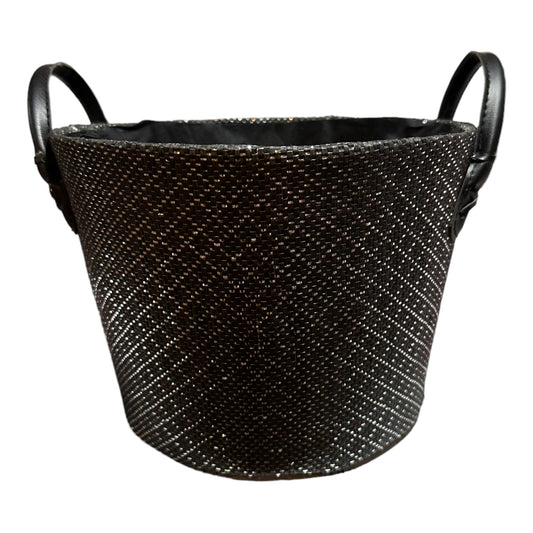 Base - Black or White Glitter Round Basket