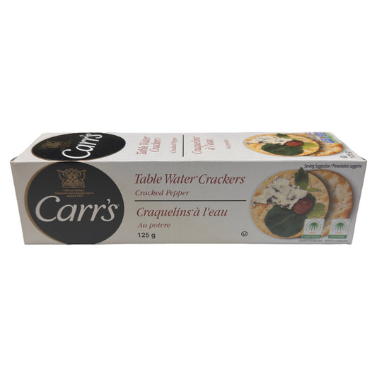 CARR'S CRACKED PEPPER WATER CRACKERS 125G
