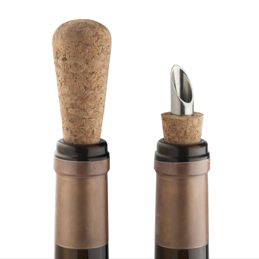 FINAL TOUCH 2-IN-1 CORK and POUR BOTTLE STOPPER