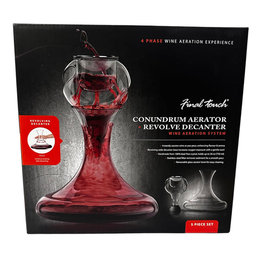 FINAL TOUCH CONUNDRUM AERATOR + REVOLVE DECANTER
