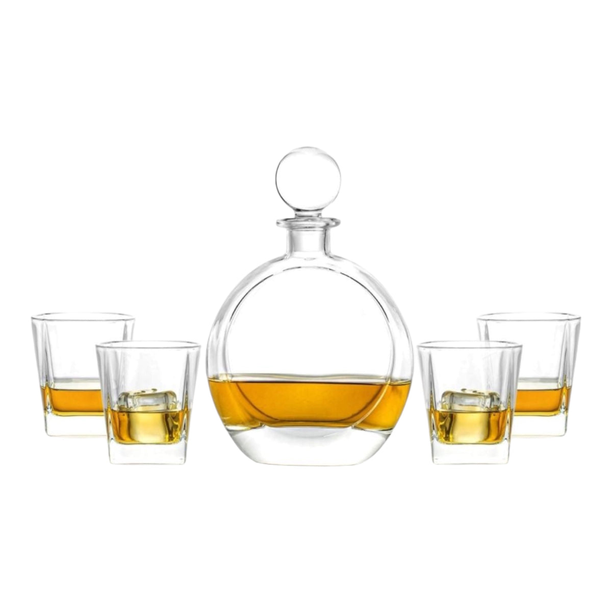 BRILLIANT VENICE GLASS & DECANTER SET
