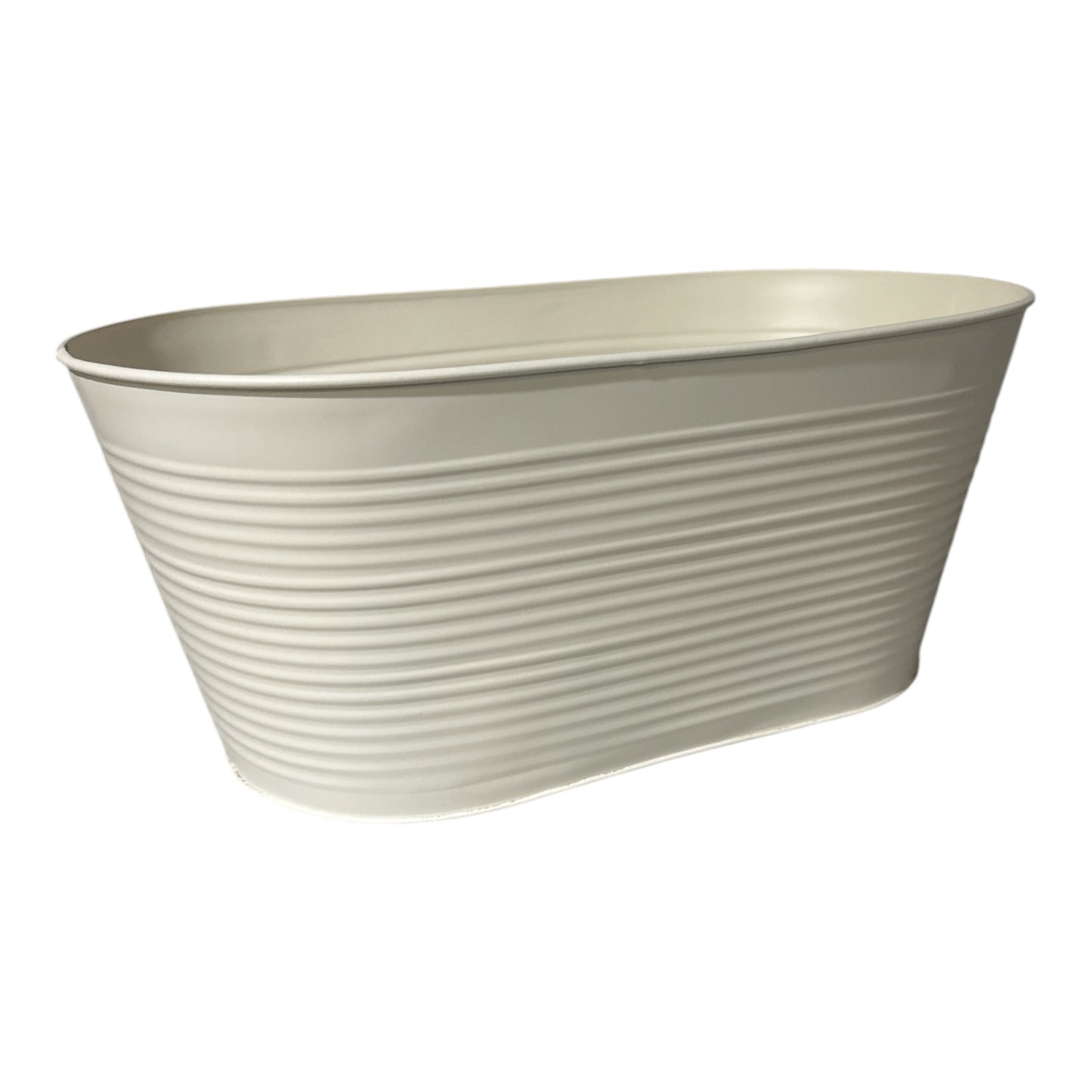 NEUTRAL ASRTD OVAL RIBBED PLANTERS