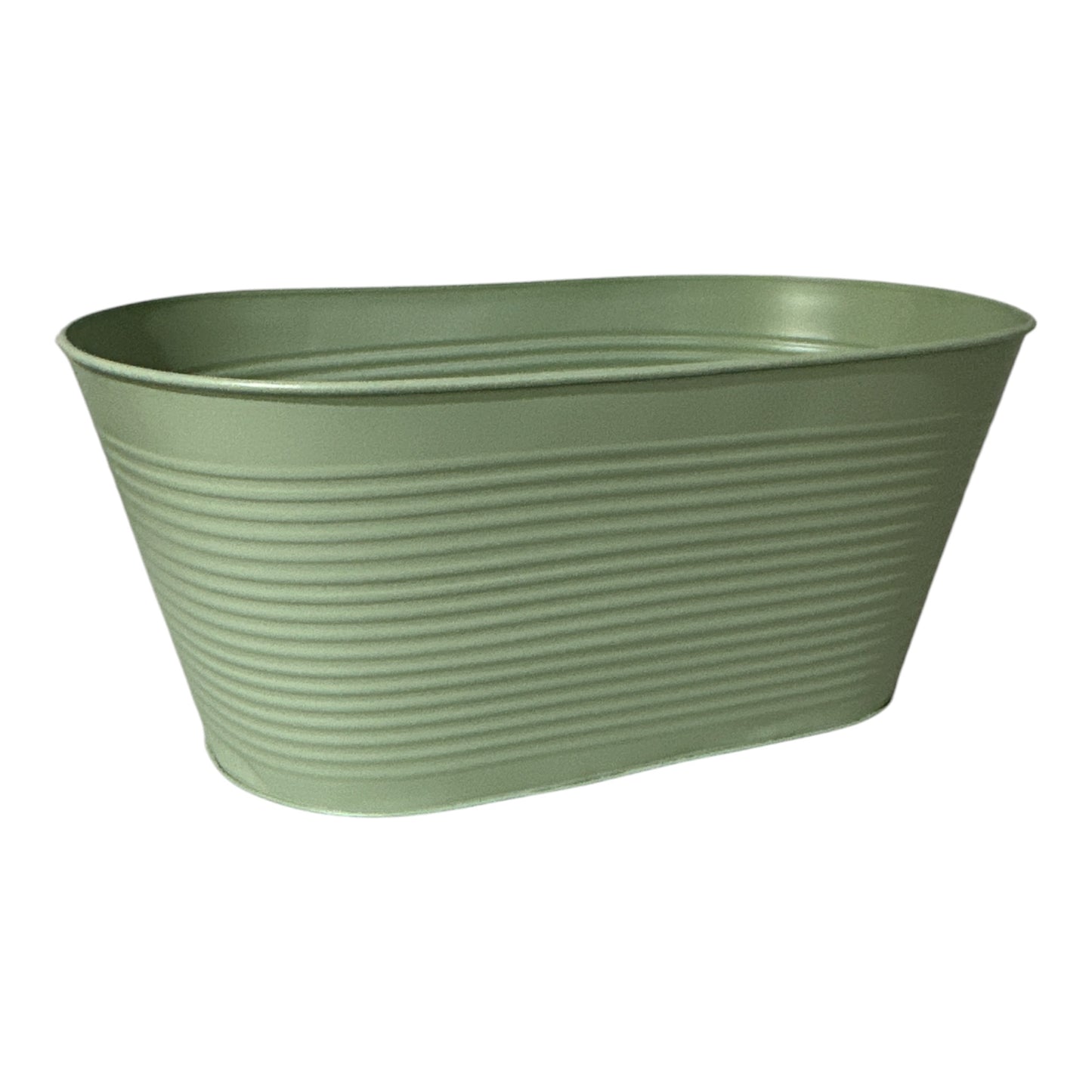 NEUTRAL ASRTD OVAL RIBBED PLANTERS