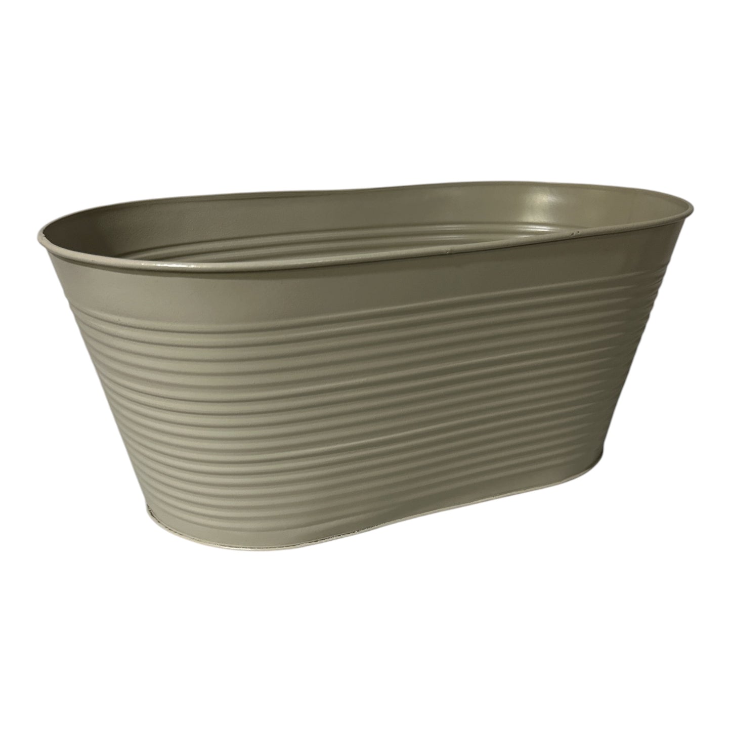 NEUTRAL ASRTD OVAL RIBBED PLANTERS