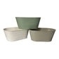 NEUTRAL ASRTD OVAL RIBBED PLANTERS