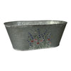 LARGE FLORAL METAL PLANTER