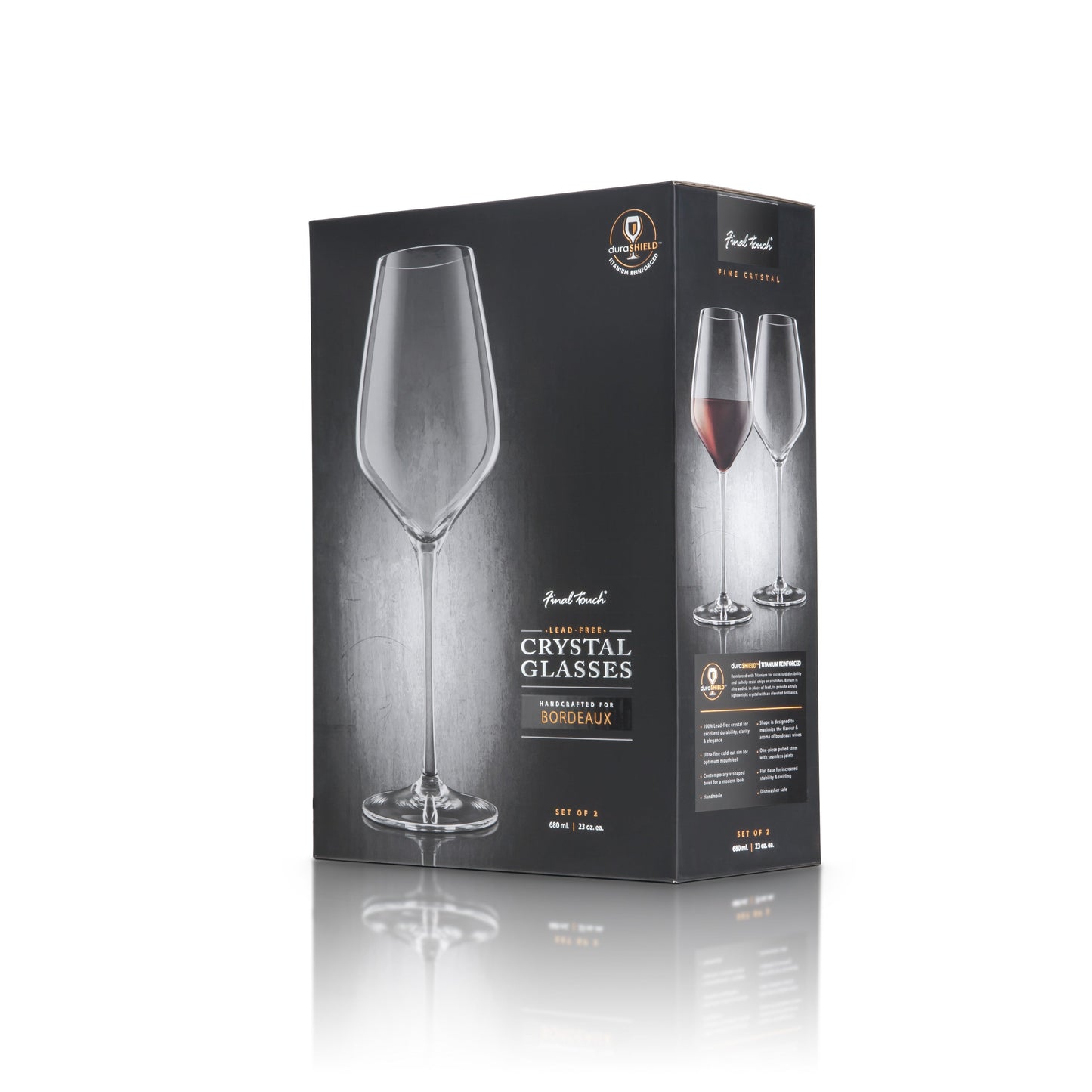 FINAL TOUCH CRYSTAL BORDEAUX GLASSES