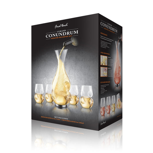 FINAL TOUCH CONUNDRUM L'GRAND AERATOR DECANTER SET