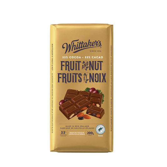 WHITTAKER'S FRUIT & NUT CHOCOLATE BAR