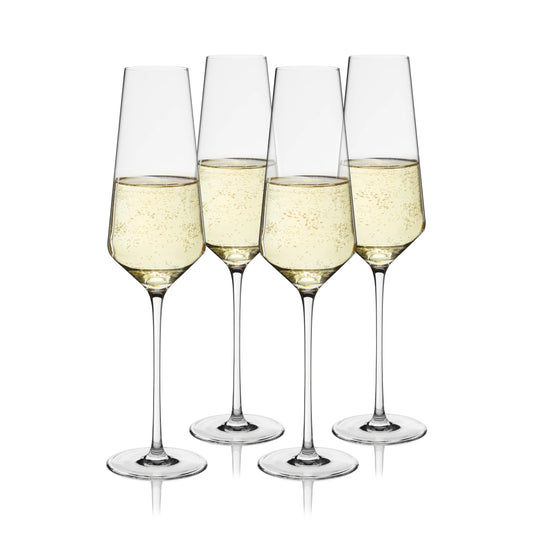VISKI ULTRALIGHT CRYSTAL CHAMPAGNE FLUTES