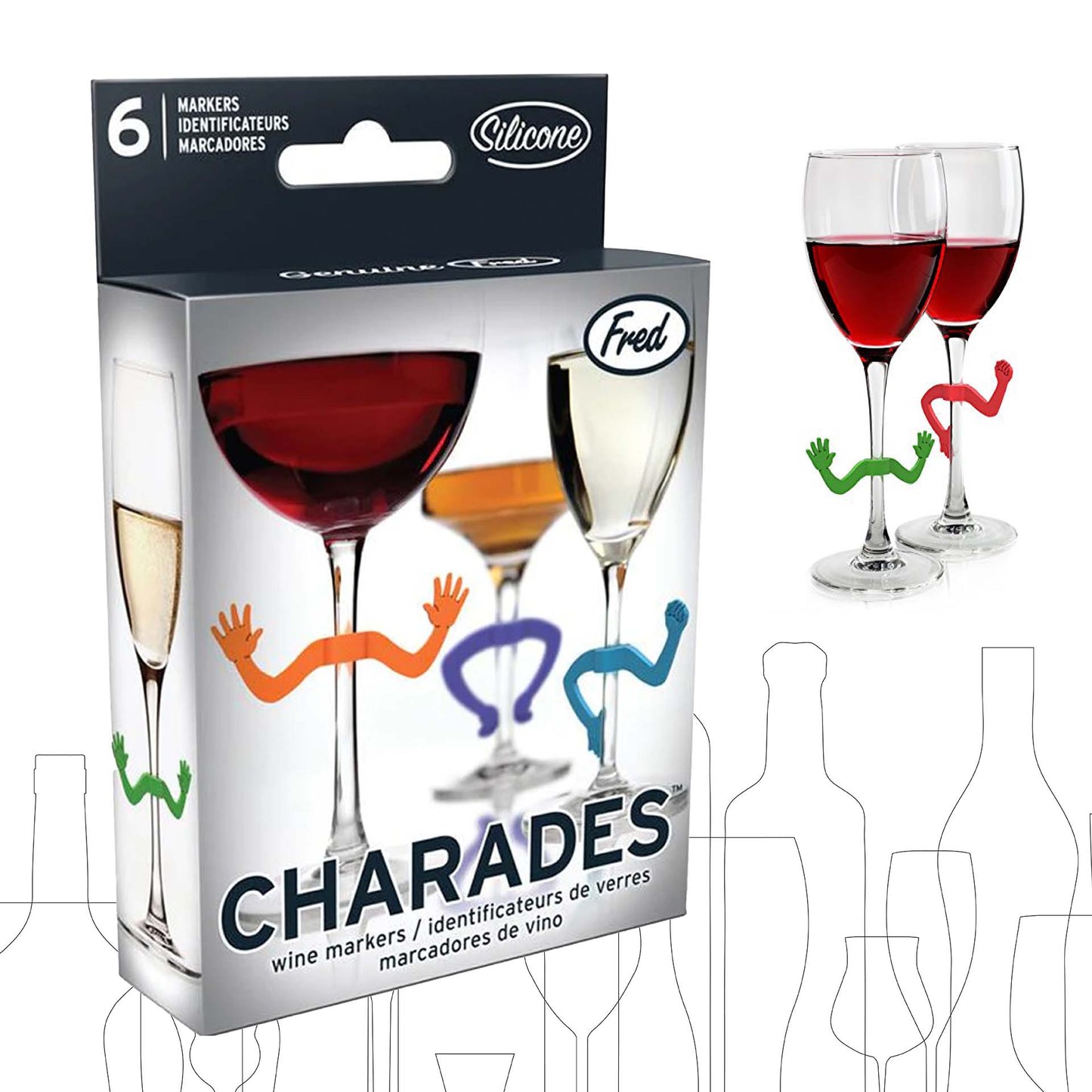 FRED CHARADES WINE MARKERS