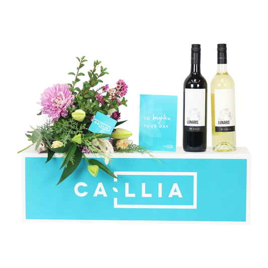 Callia Flowers with Red & White Wine