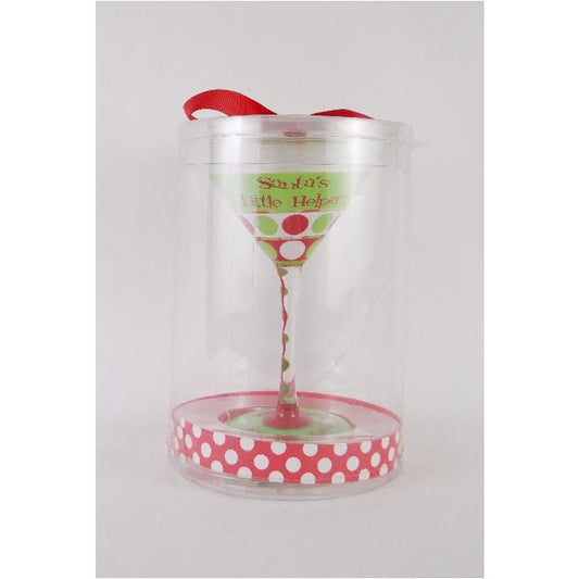 SANTAS HELPER MARTINI GLASS