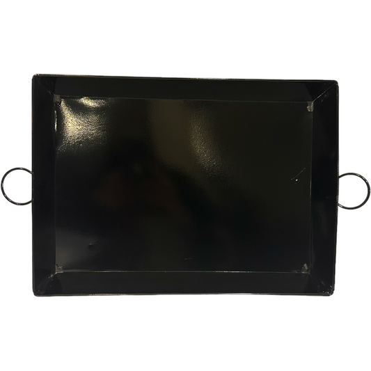 Base - Black Rectangular Metal Tray