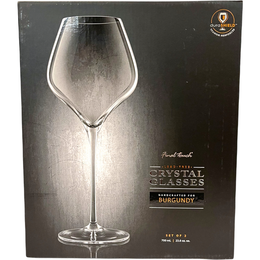 FINAL TOUCH CRYSTAL BURGUNDY WINE GLASSES