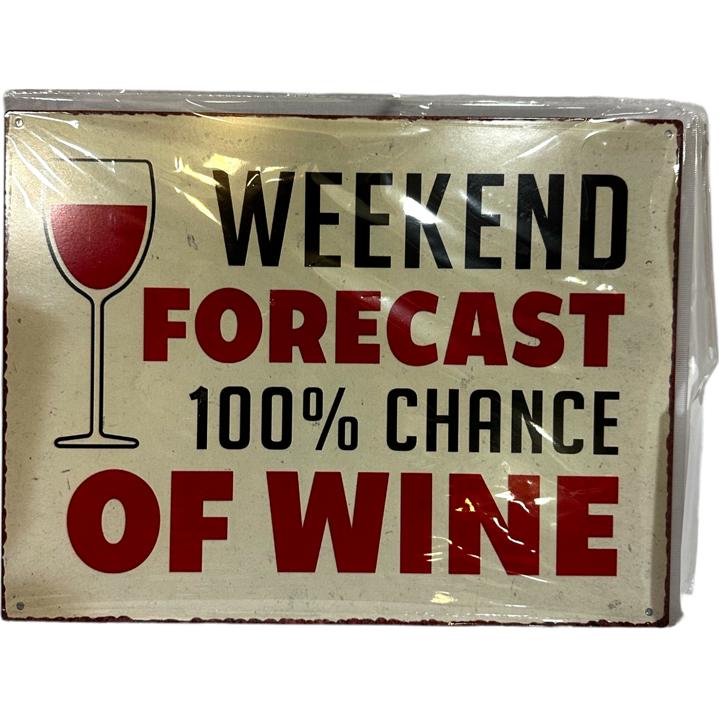 Weekend Forecast Metal Sign