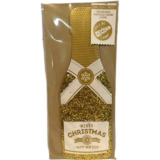 CRACKER CARD - MERRY CHRISTMAS and HAPPY NEW YEAR