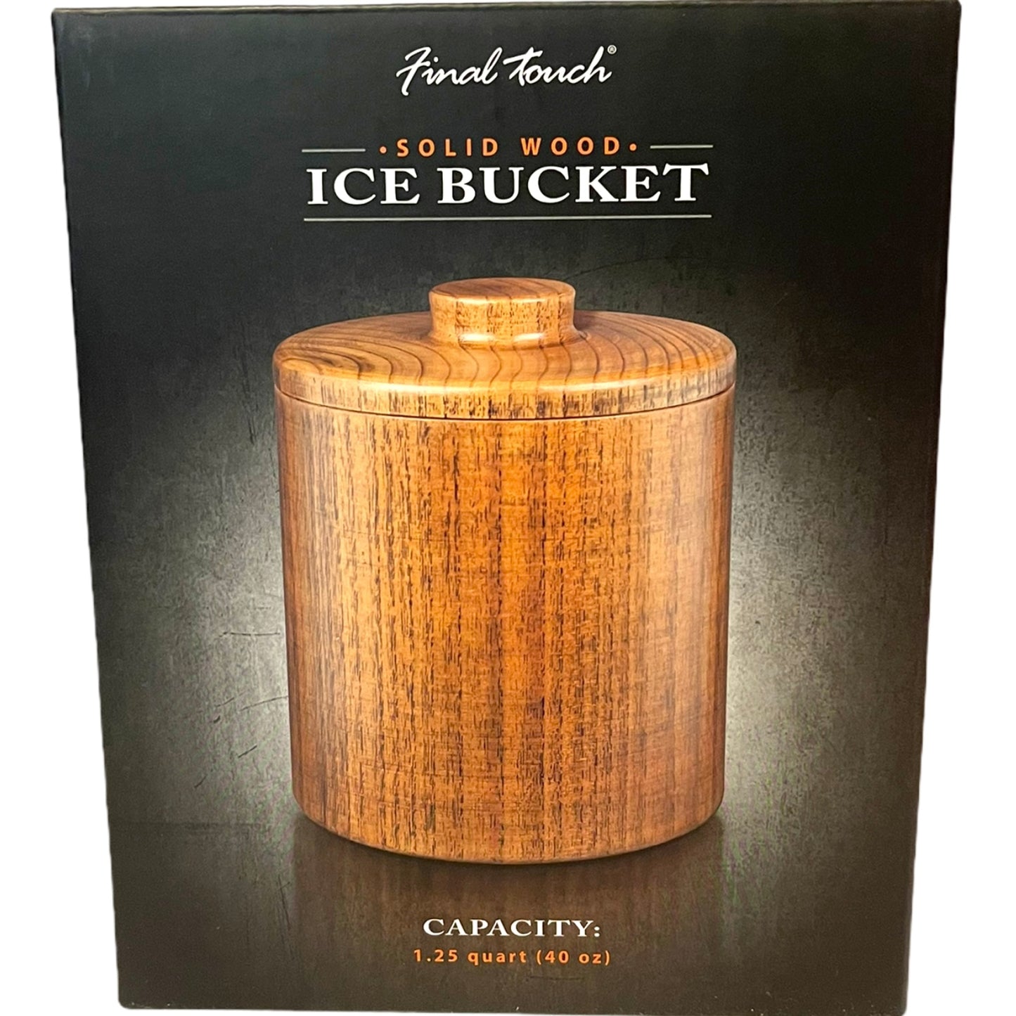 FINAL TOUCH SOLID WOOD ICE BUCKET