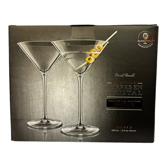 FINAL TOUCH CRYSTAL MARTINI GLASSES