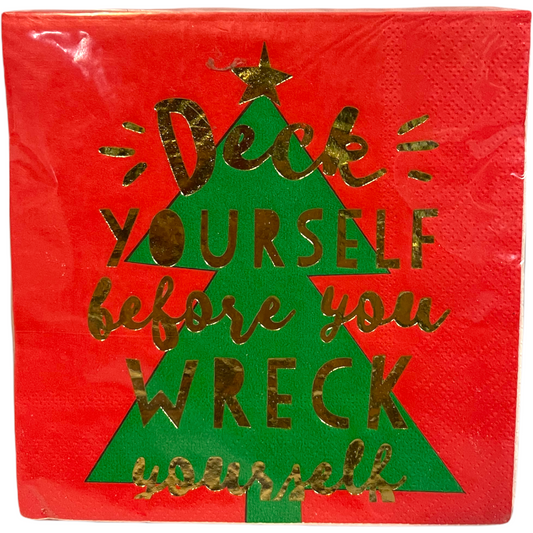 NAPKINS- FOIL XMAS